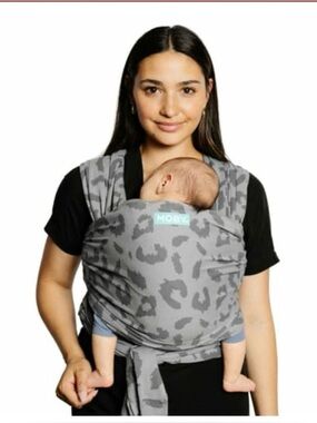 Moby Grey Leopard Print Wrap